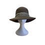 Makins New York Womens Brown Wool Hat With Plaid Band Detail Wide Brim Fedora Style