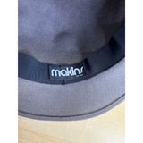 Makins New York Womens Brown Wool Hat With Plaid Band Detail Wide Brim Fedora Style