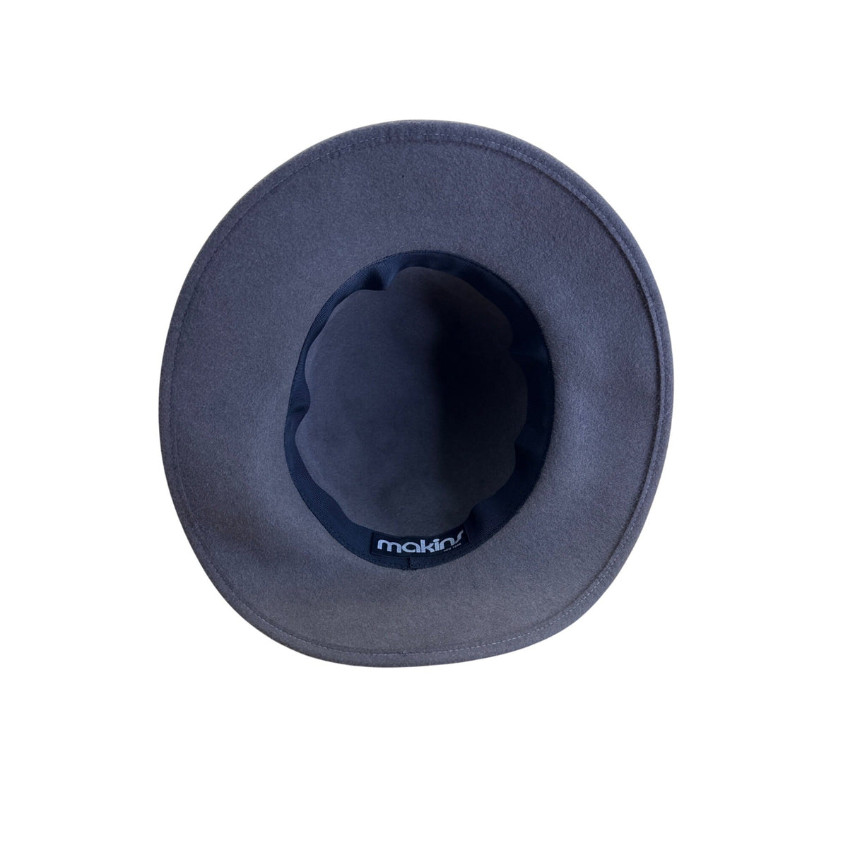 Makins New York Womens Brown Wool Hat With Plaid Band Detail Wide Brim Fedora Style