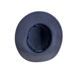 Makins New York Womens Brown Wool Hat With Plaid Band Detail Wide Brim Fedora Style