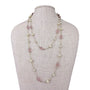 Ralph Lauren Womens Gold Tone Necklace With Pink & Pearl Beads