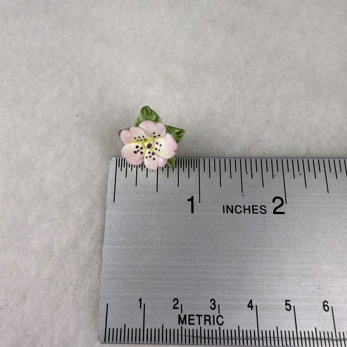 Dorothy Ann Staffordshire Hand Painted Bone China Earrings Flower Embellished Studs Set