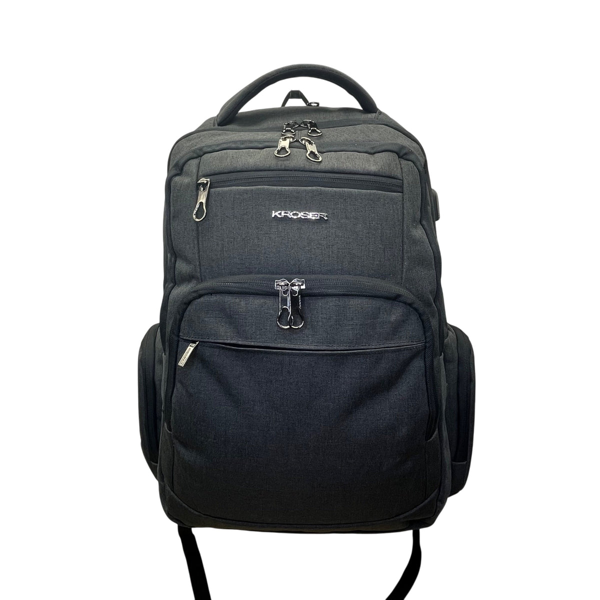Kroser Unisex Charcoal USB Charging Water-Resistant Travel Laptop Backpack