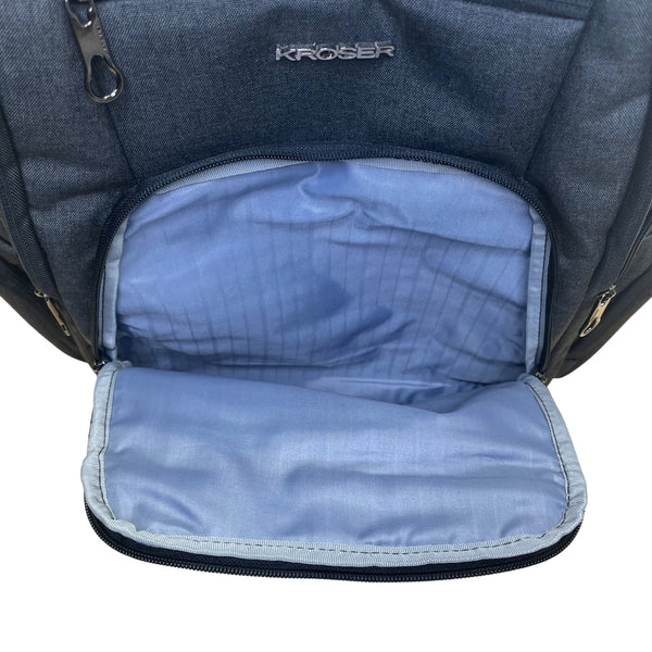 Kroser Unisex Charcoal USB Charging Water-Resistant Travel Laptop Backpack