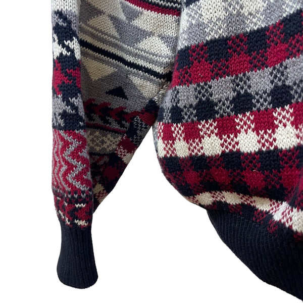 Vintage Woods & Gray Men’s Red/Black Snowflake Knit Sweater Coziest Fit Size 2X