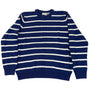Appleseeds Blue & White Striped Crewneck Sweater Size M - New