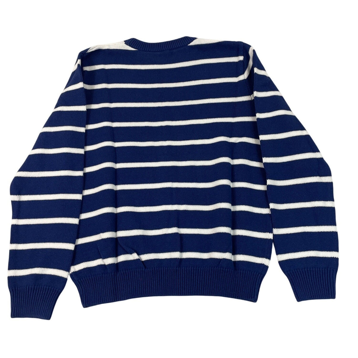 Appleseeds Blue & White Striped Crewneck Sweater Size M - New