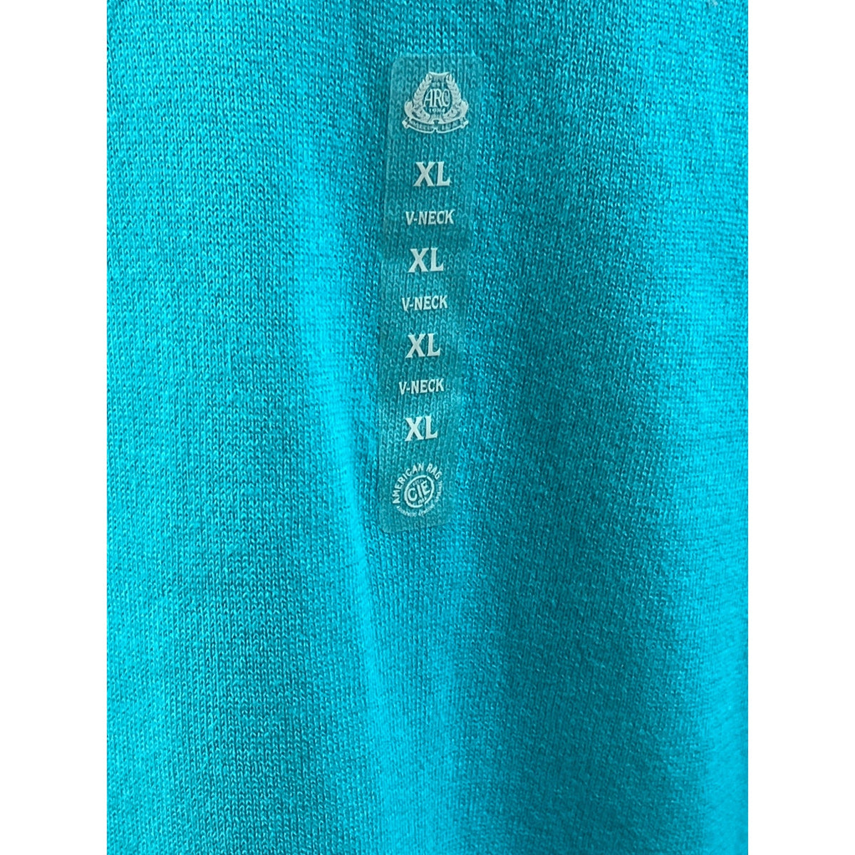 American Rag Mens Teal Long Sleeve V-Neck Shirt Relaxed Fit Sz XL- New