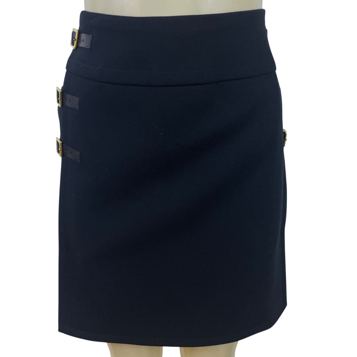 Etcetera Women’s Black Buckle Accent Mini Skirt Size 6