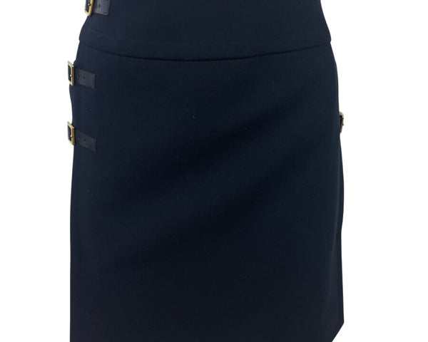 Etcetera Women’s Black Buckle Accent Mini Skirt Size 6