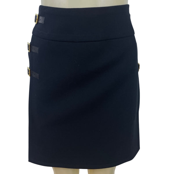 Etcetera Women’s Black Buckle Accent Mini Skirt Size 6