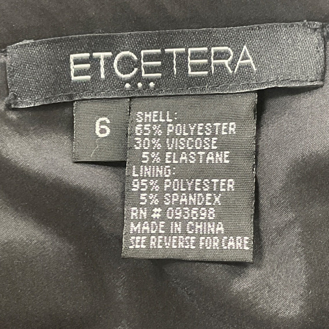 Etcetera Women’s Black Buckle Accent Mini Skirt Size 6
