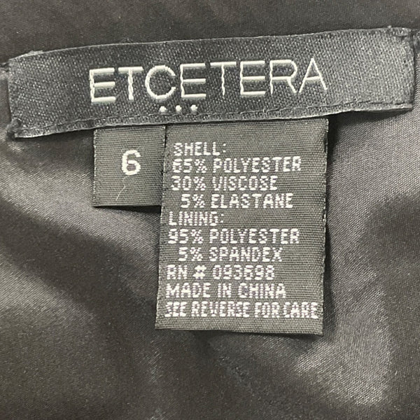 Etcetera Women’s Black Buckle Accent Mini Skirt Size 6