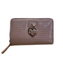 Juicy Couture Embossed Zip-Around With Heart Charm & Snap Closure Wallet Sz M