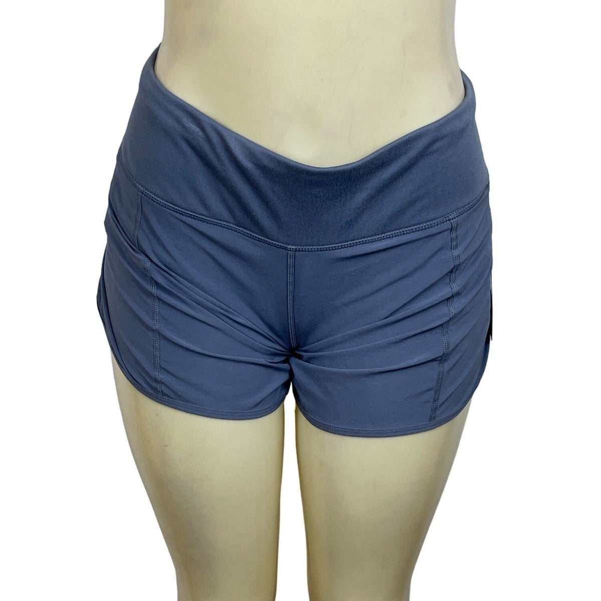 Road Runner Women's R Gear Blue Grey Running Shorts Pants Sz L