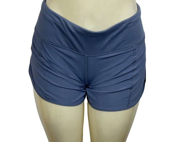 Road Runner Women's R Gear Blue Grey Running Shorts Pants Sz L