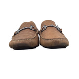 Mercanti Fiorentini Mens Cognac Brown Leather Moccasin Driver Loafers Size 13M
