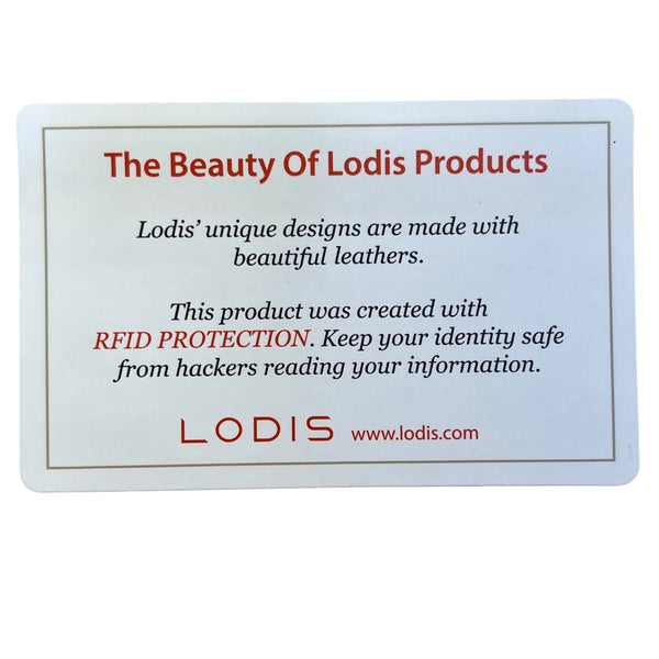 Lodis Women’s Teal Leather RFID Slim Wallet Card Holder With Zipper Pocket