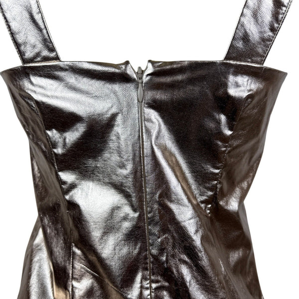 Mare Mare x Anthropologie Metallic Bronze Mini Dress With Flared Hem Sz XXS