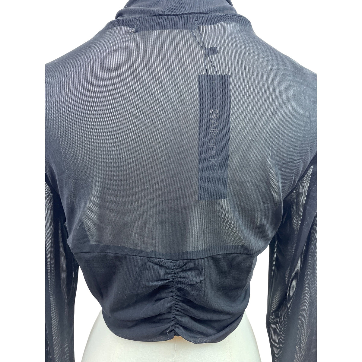 Allegra K Women’s Black 3/4 Sleeve Shrug Bolero Cardigan Stretchy Sz M - New