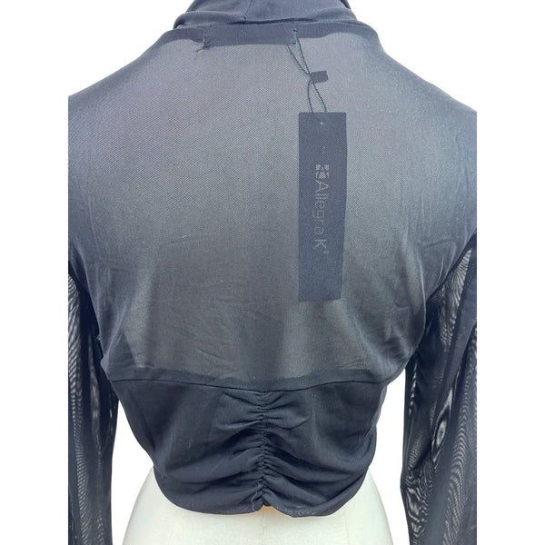 Allegra K Women’s Black 3/4 Sleeve Shrug Bolero Cardigan Stretchy Sz M - New