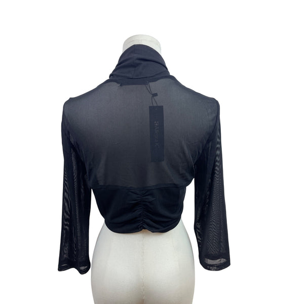 Allegra K Women’s Black 3/4 Sleeve Shrug Bolero Cardigan Stretchy Sz M - New