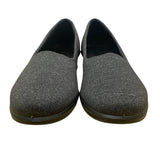 Ecco Womens Black-White Fabric & Leather Felicia Slip-On Wedge Shoes Sz 8-8.5 US
