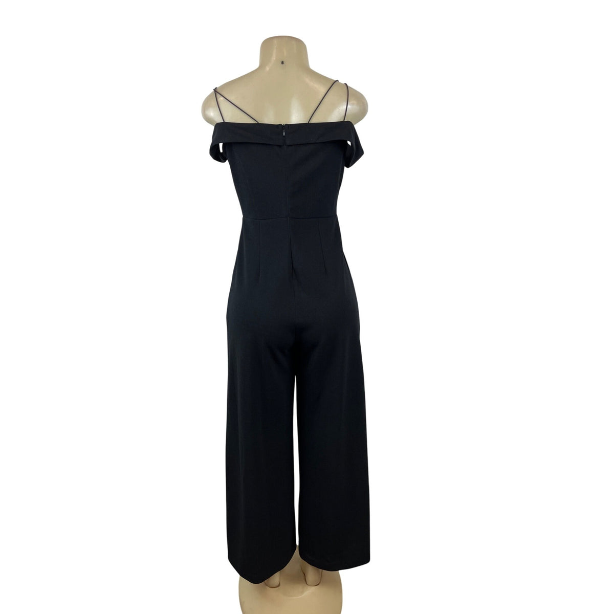 Scarilet Rocks Black Off-Shoulder Jumpsuit With Spaghetti Straps Sz 12