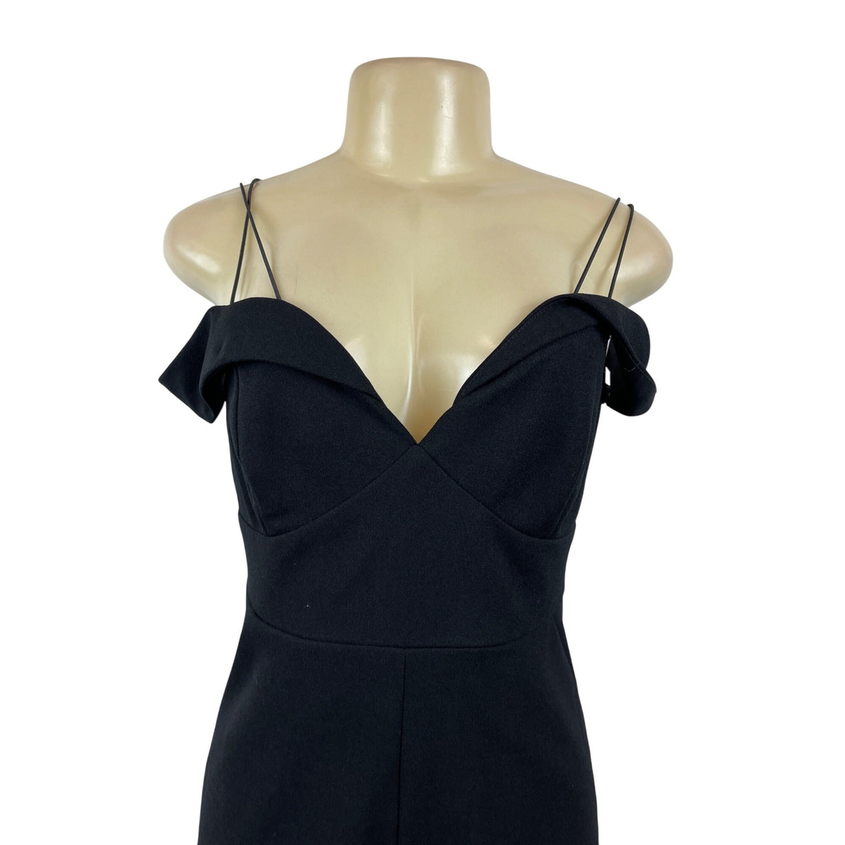 Scarilet Rocks Black Off-Shoulder Jumpsuit With Spaghetti Straps Sz 12