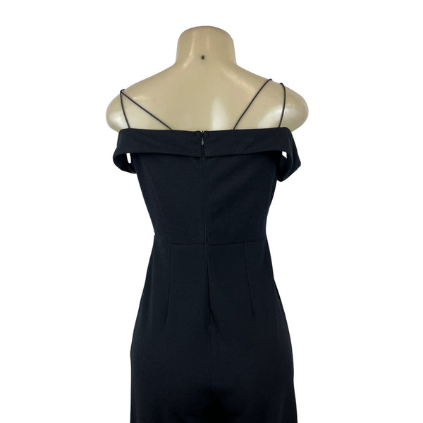 Scarilet Rocks Black Off-Shoulder Jumpsuit With Spaghetti Straps Sz 12