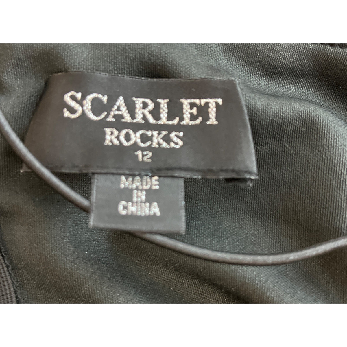 Scarilet Rocks Black Off-Shoulder Jumpsuit With Spaghetti Straps Sz 12