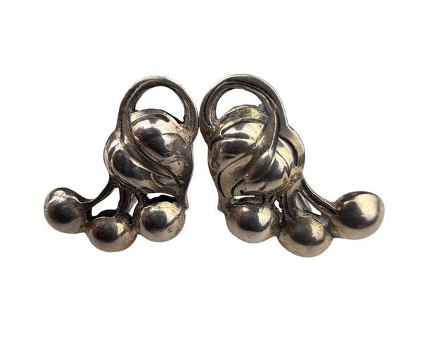 Kalo Sterling Silver Womens Floral Clip Screw On Earrings Handcrafted Intricate Design