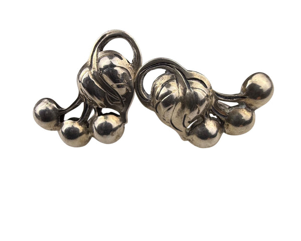 Kalo Sterling Silver Womens Floral Clip Screw On Earrings Handcrafted Intricate Design