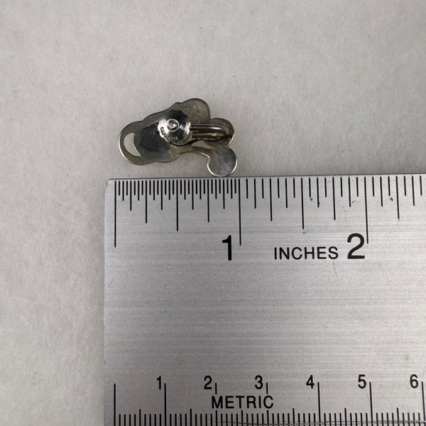 Kalo Sterling Silver Womens Floral Clip Screw On Earrings Handcrafted Intricate Design