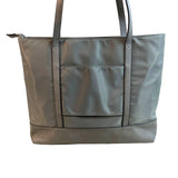 XB Bags Women's Grey Keylace Detachable Laptop Holder Shoulder Tote Bag Sz L