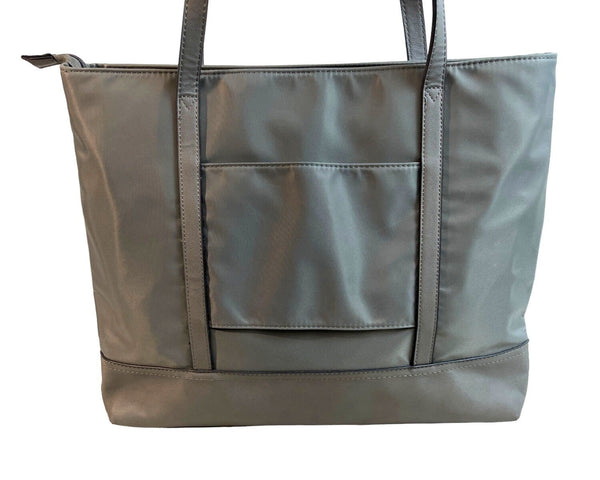 XB Bags Women's Grey Keylace Detachable Laptop Holder Shoulder Tote Bag Sz L
