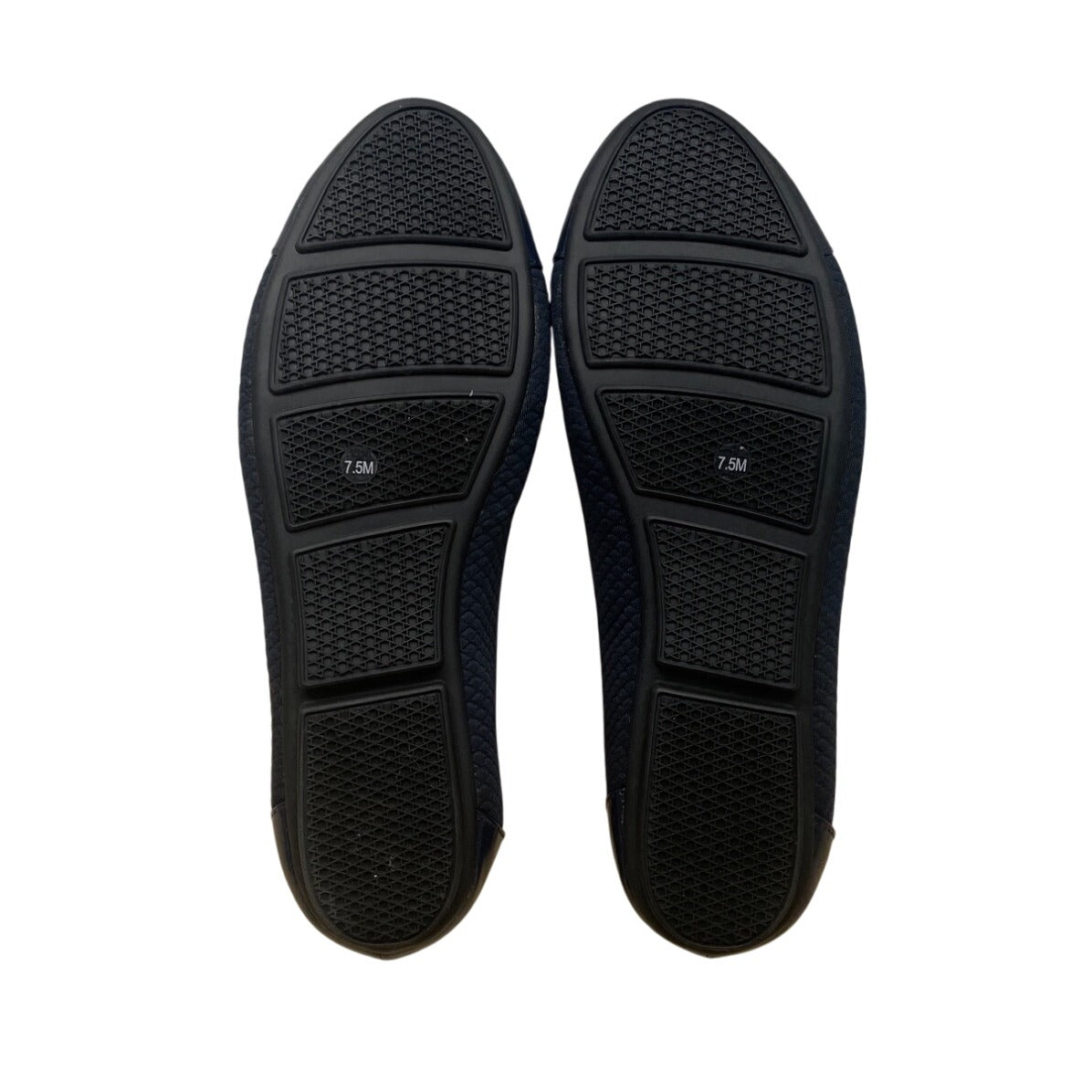 Alfani Womens Navy Quilted Fabric Patent Toe Cap Slip-On Tavii Flats Sz 7.5M