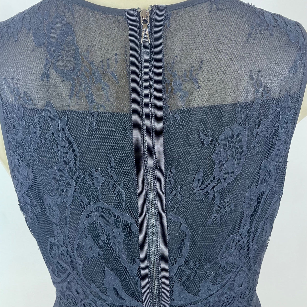 Leifsdottir Womens Blue/Green Floral Lace-Top Sheath Dress Size 6