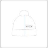 Knit London Beanie Hat With Pom & Braided Ties
