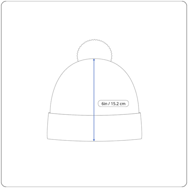 Knit London Beanie Hat With Pom & Braided Ties