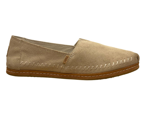 Toms Women’s Grey Suede Comfortable Stitch Detail Slip-On Flats Size 8.5