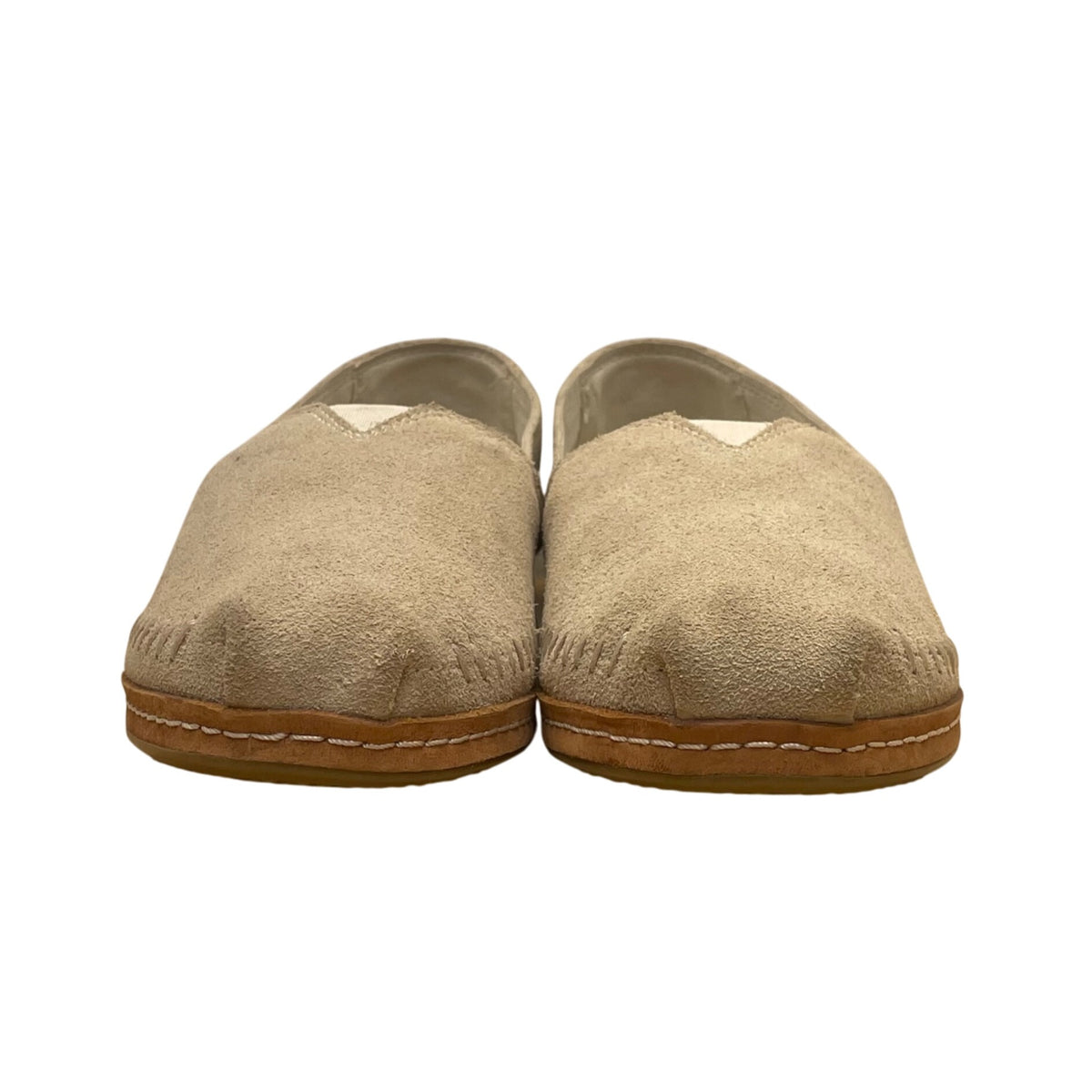 Toms Women’s Grey Suede Comfortable Stitch Detail Slip-On Flats Size 8.5