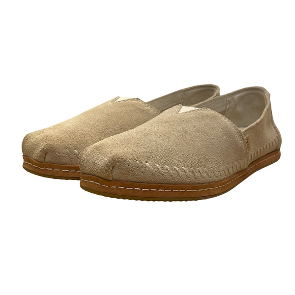 Toms Women’s Grey Suede Comfortable Stitch Detail Slip-On Flats Size 8.5