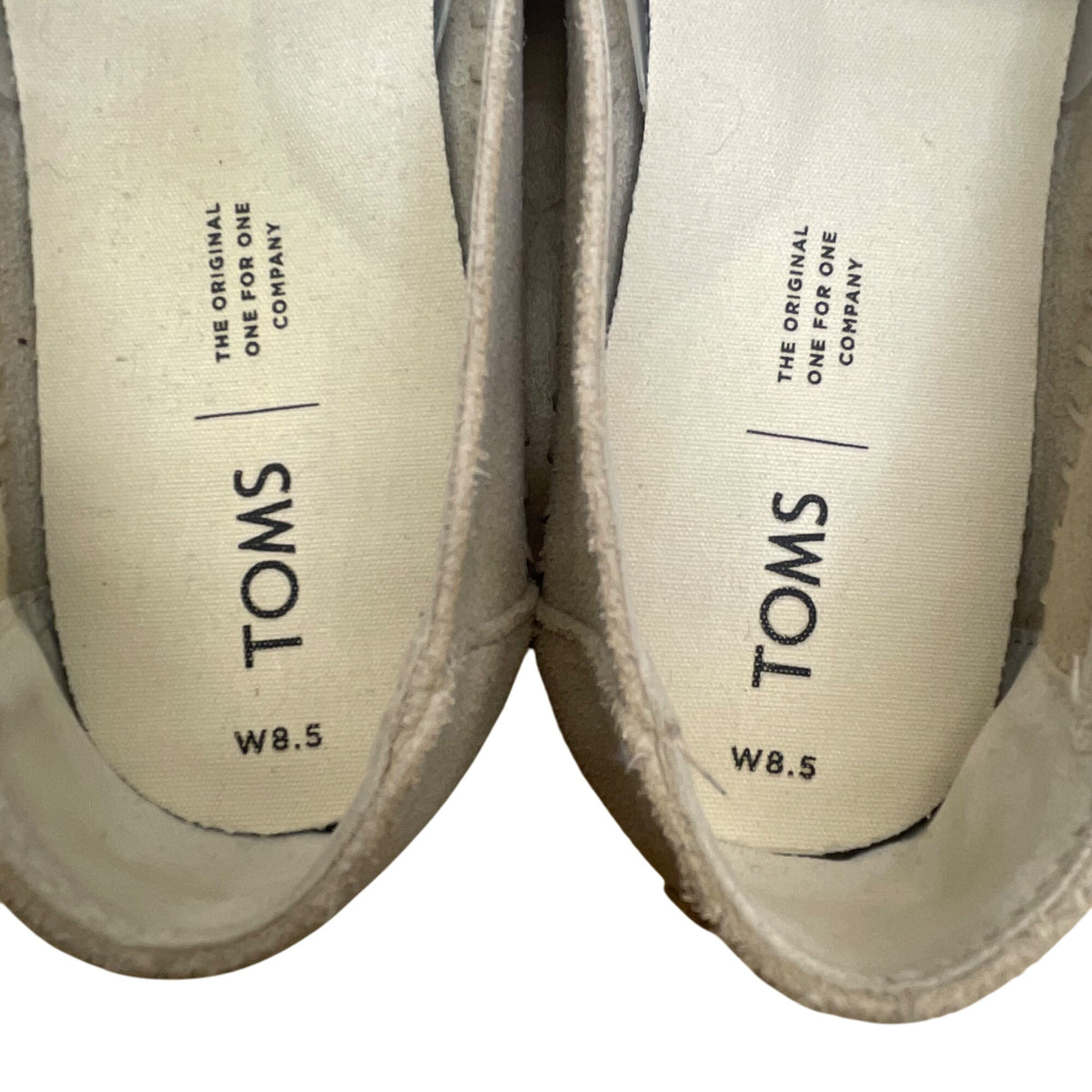 Toms Women’s Grey Suede Comfortable Stitch Detail Slip-On Flats Size 8.5