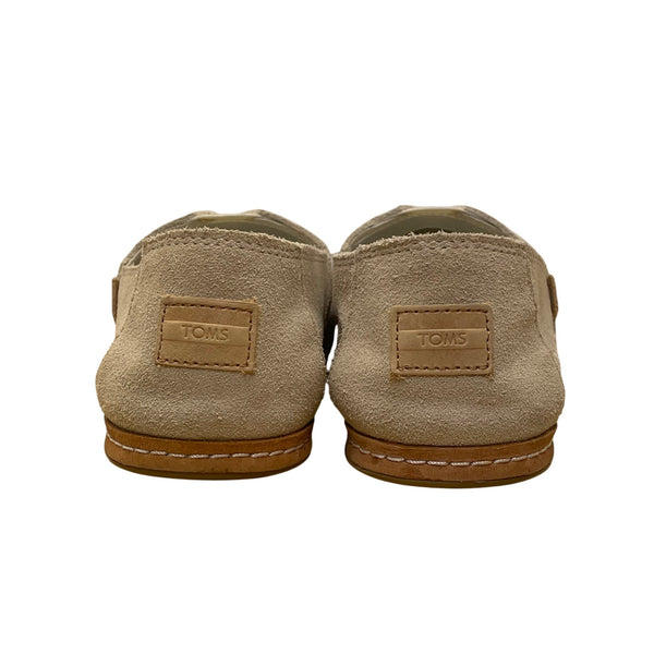 Toms Women’s Grey Suede Comfortable Stitch Detail Slip-On Flats Size 8.5
