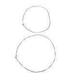 Sterling Silver Unisex Silver Box Chain Set Of Two Necklaces 18 & 20 Inches