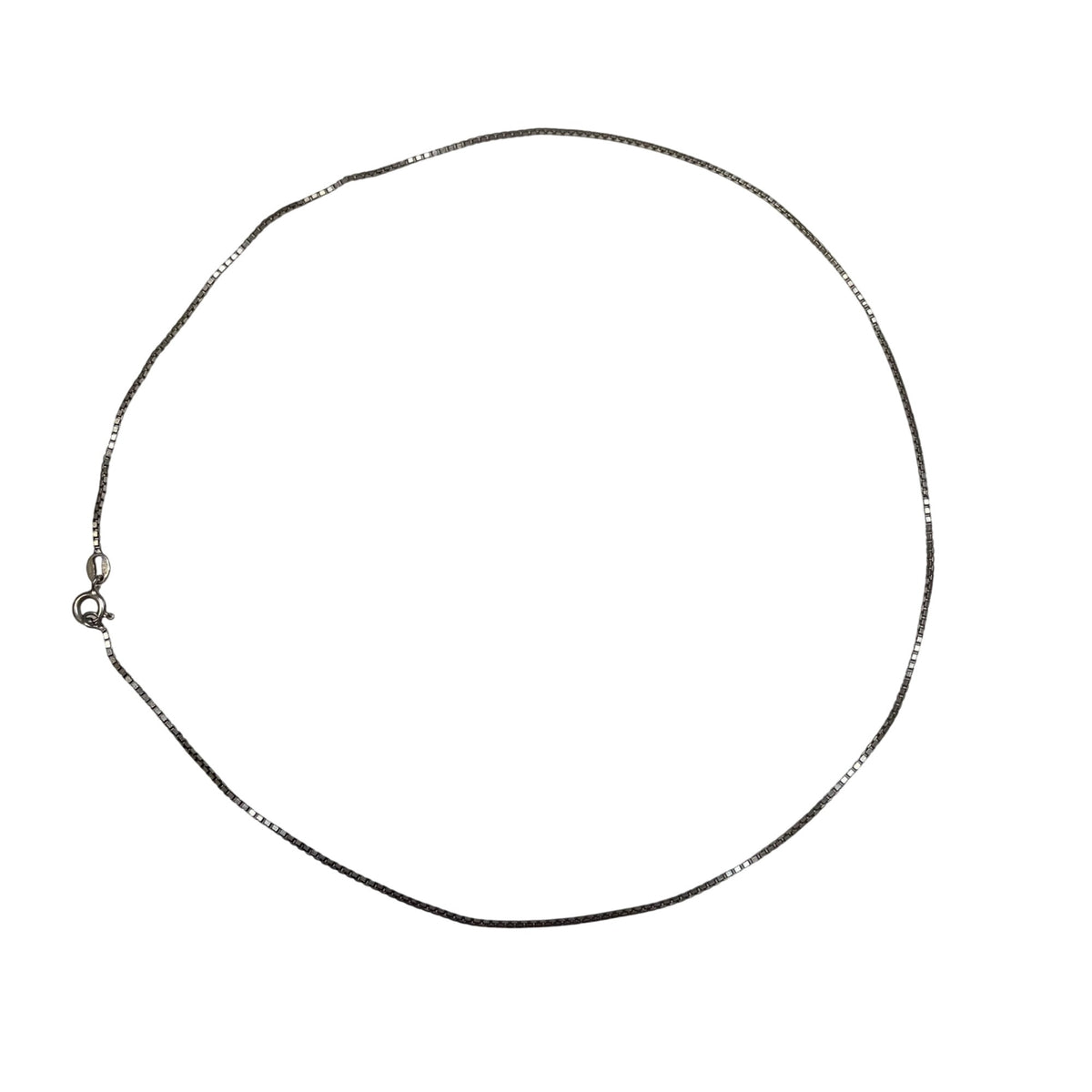 Sterling Silver Unisex Silver Box Chain Set Of Two Necklaces 18 & 20 Inches