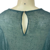Zara Women's Green Tied Cuff Blouse Sz XS