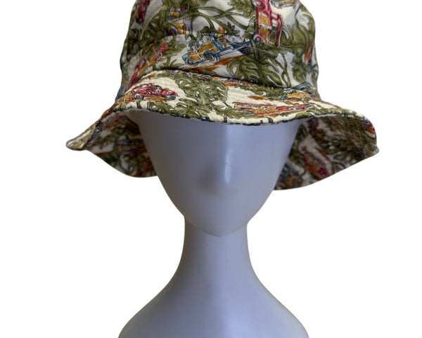 Dorfman Pacific Cotton Bucket Hat Vintage Car Print Size M