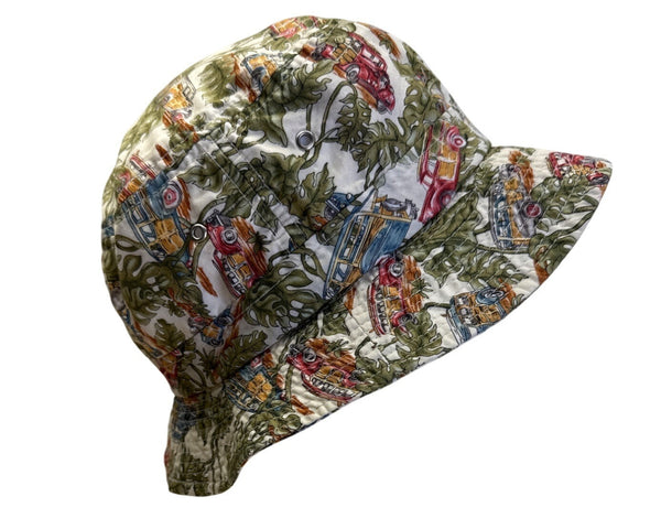 Dorfman Pacific Cotton Bucket Hat Vintage Car Print Size M